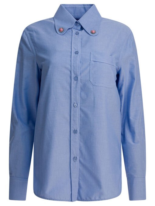 Shirt with embellished collar