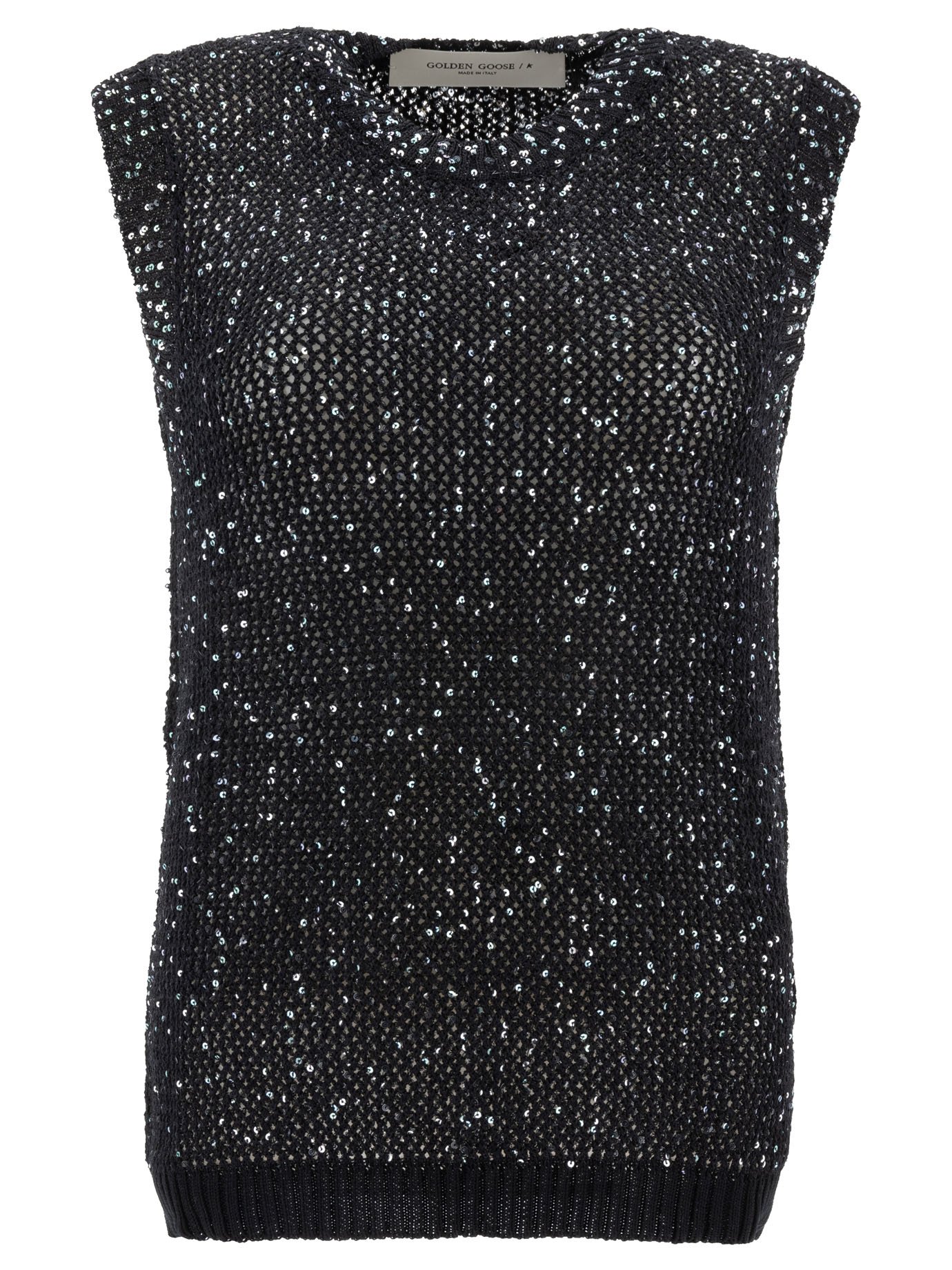Knit top with sequins
