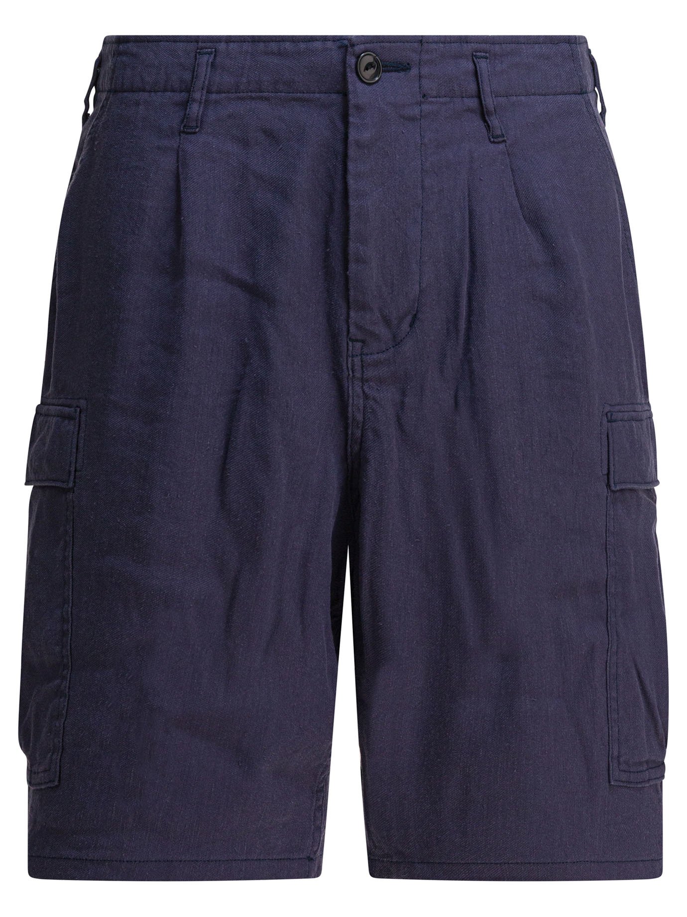 Linen cargo shorts