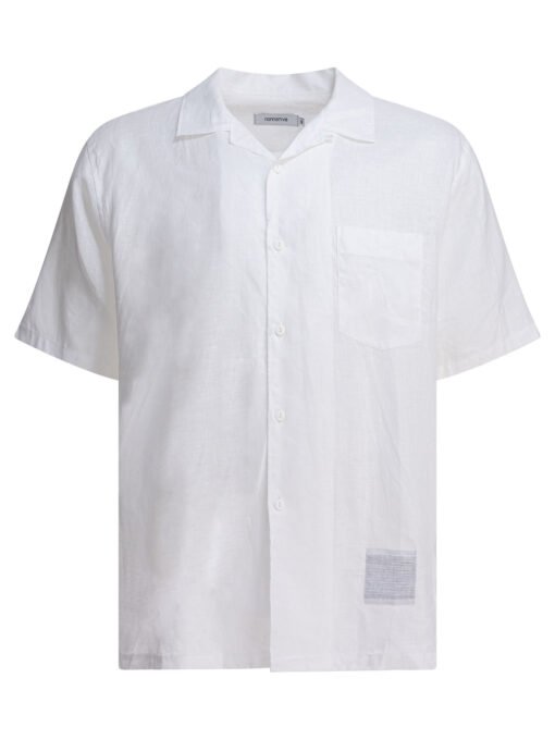 "Voyager" oxford linen shirt