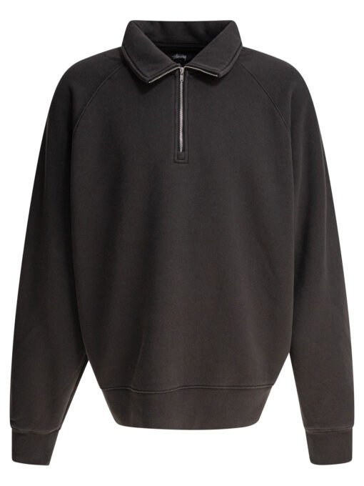 FLEECE RAGLAN ZIP MOCK