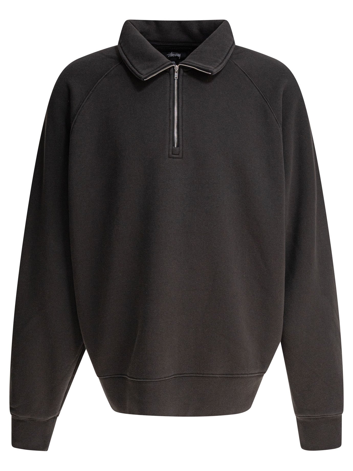 FLEECE RAGLAN ZIP MOCK