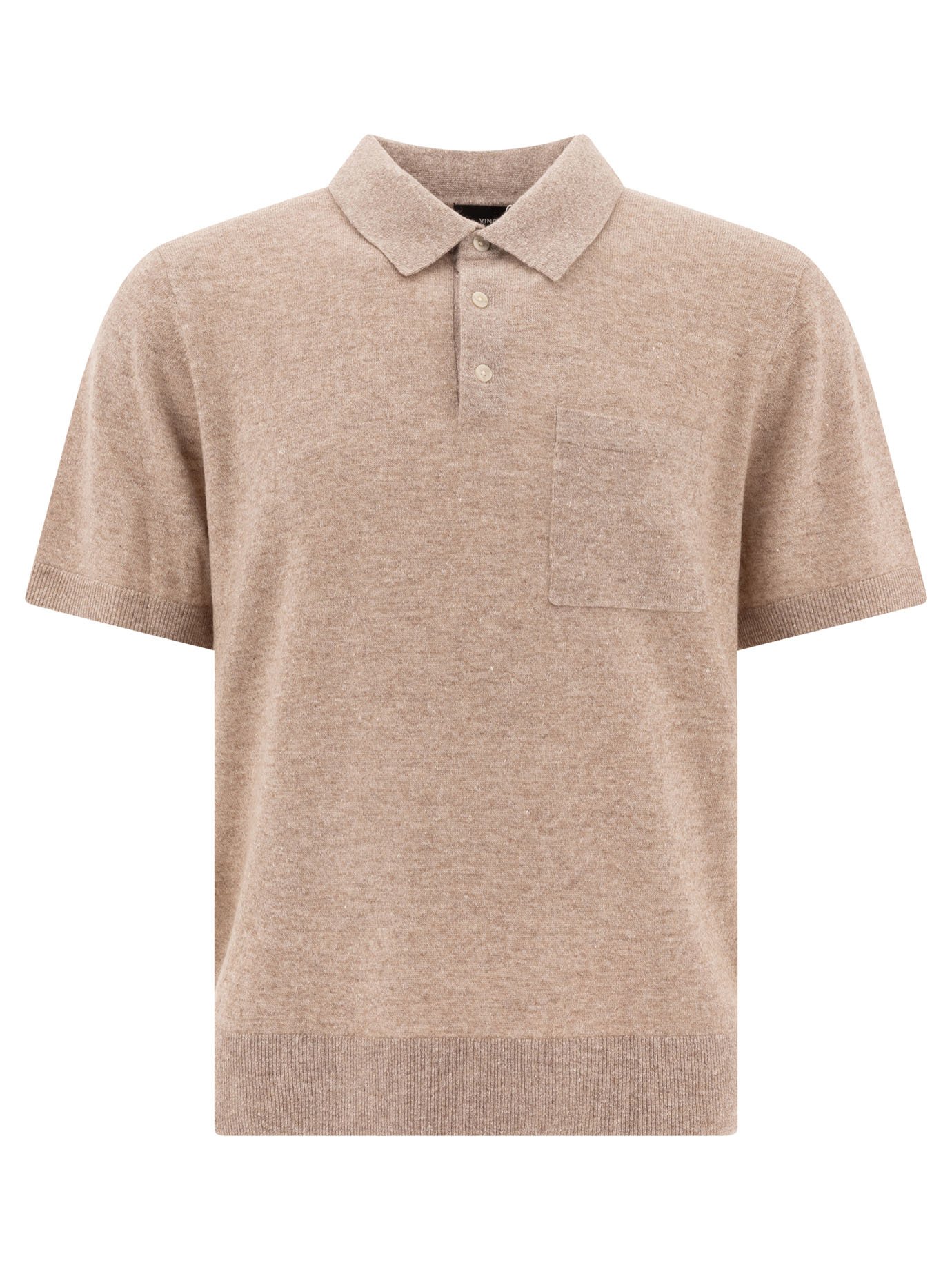 Linen, wool and chashmere polo shirt