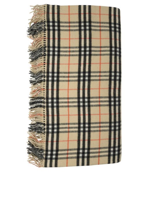 Wool and cashmere blanket Check
