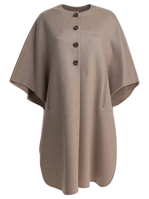 Cashmere midi cape