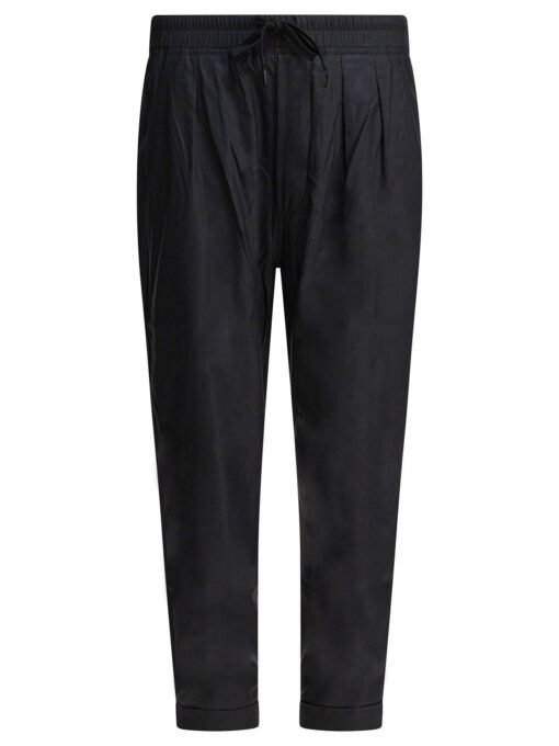 Cotton and silk twill pants