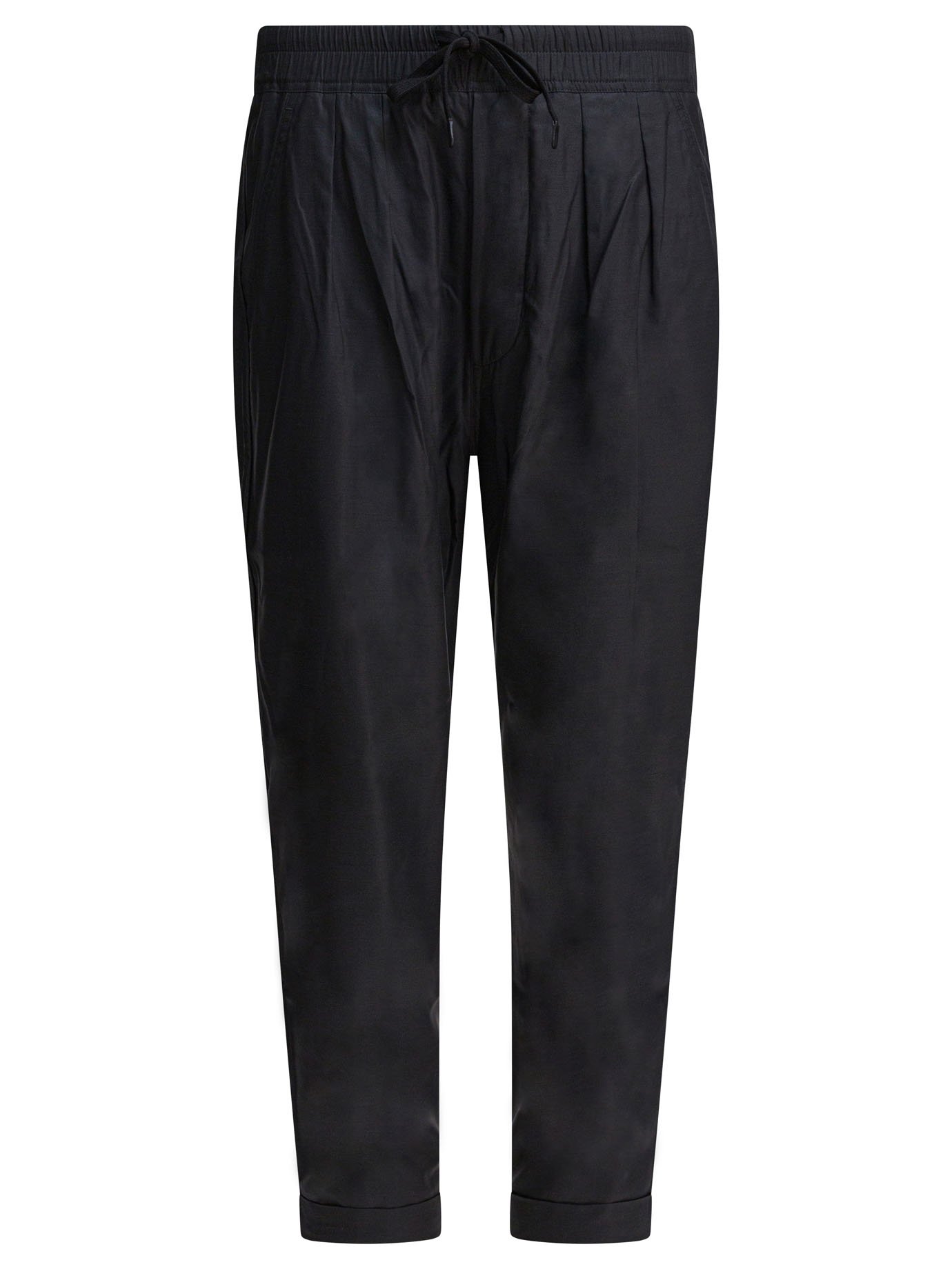 Cotton and silk twill pants