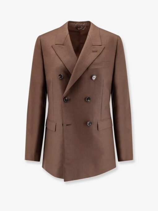 Tasmanian virgin wool double-breasted blazer