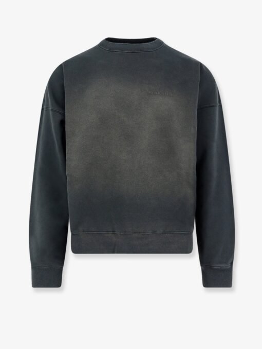 Cotton sweatshirt with distressed effect