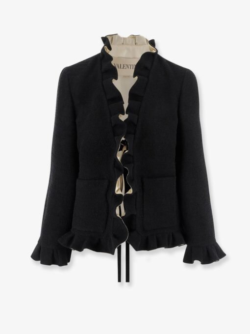 Silk blazer with frontal knot