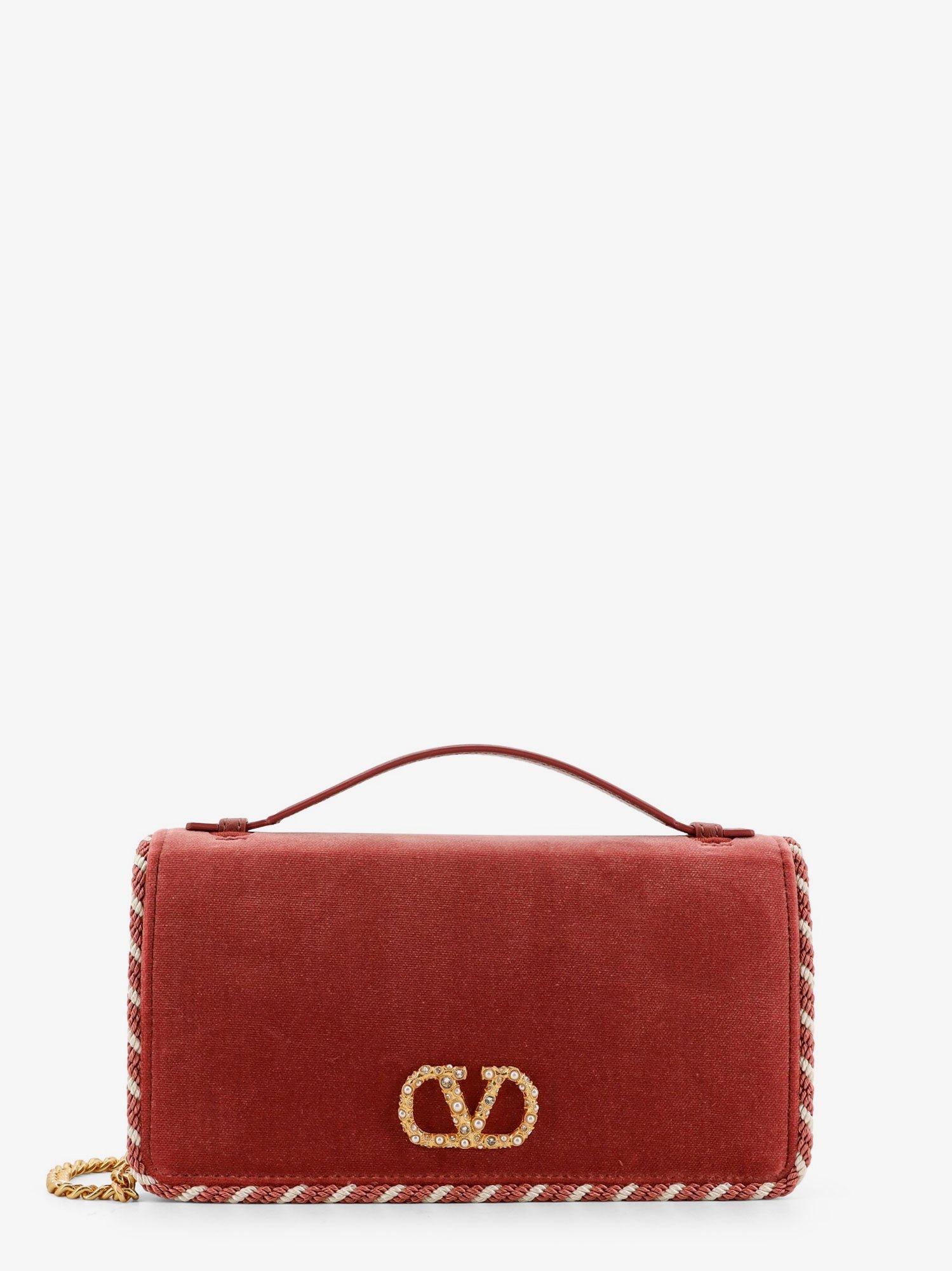 Valentino Garavani velvet bag/wallet with VLogo Signature detail