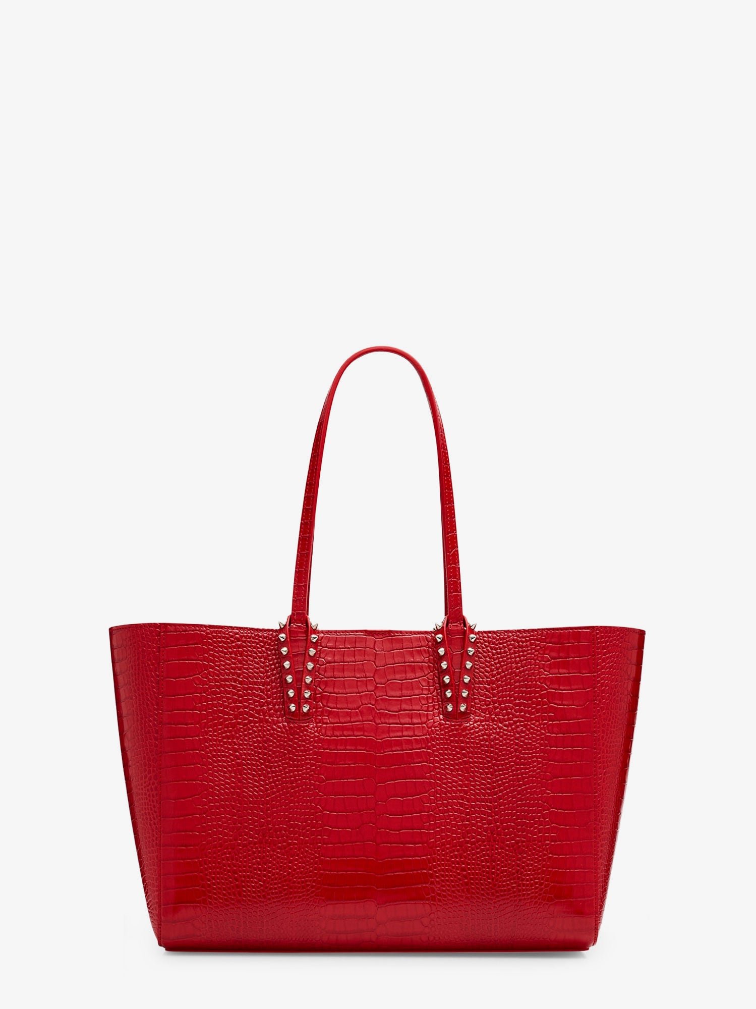 Cabata leather shoulder bag with croco effect