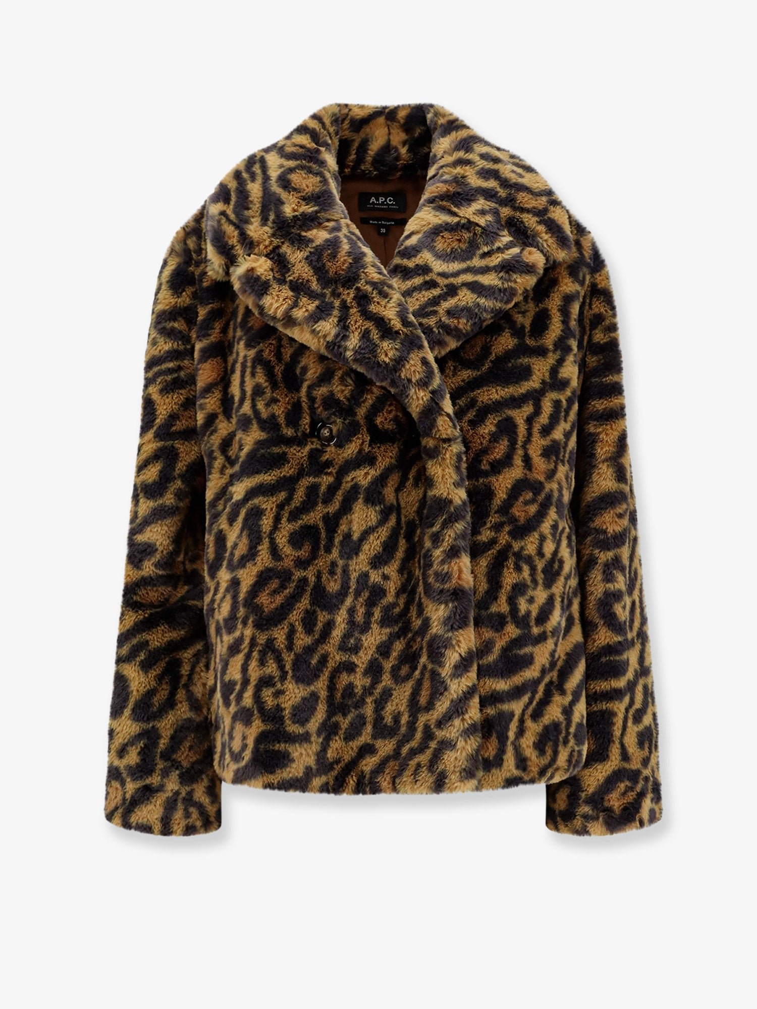 Synthetic fur coat