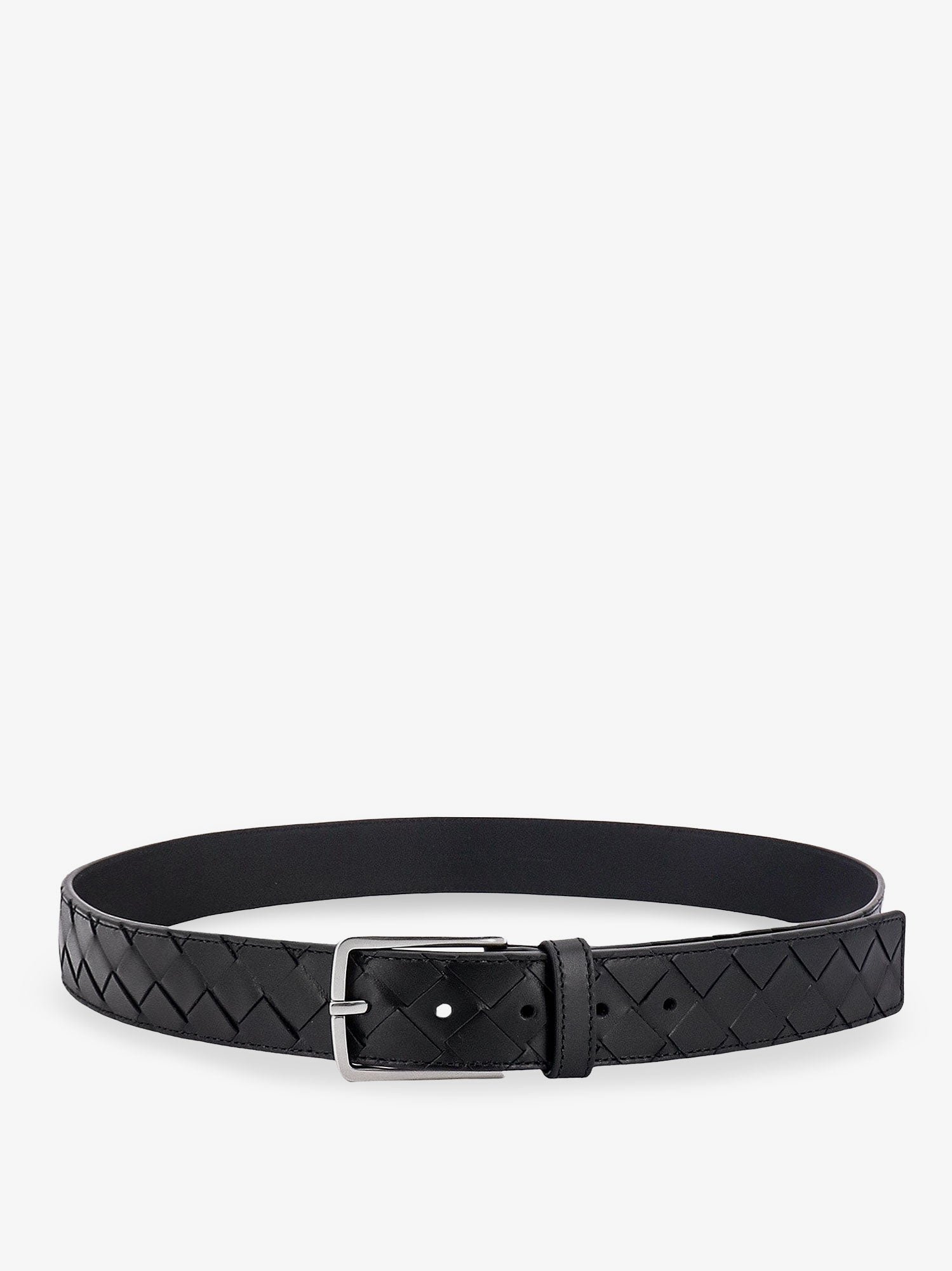 Leather belt with Intrecciato motif