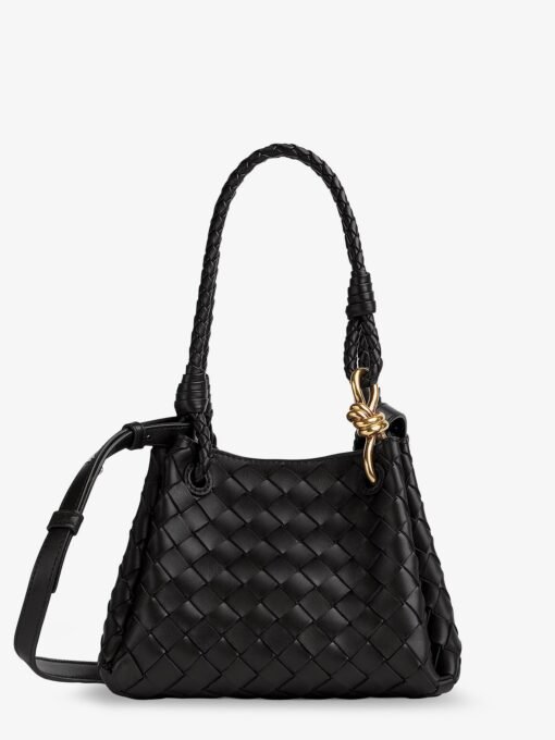 Parachute Small leather shoulder bag with Intrecciato motif
