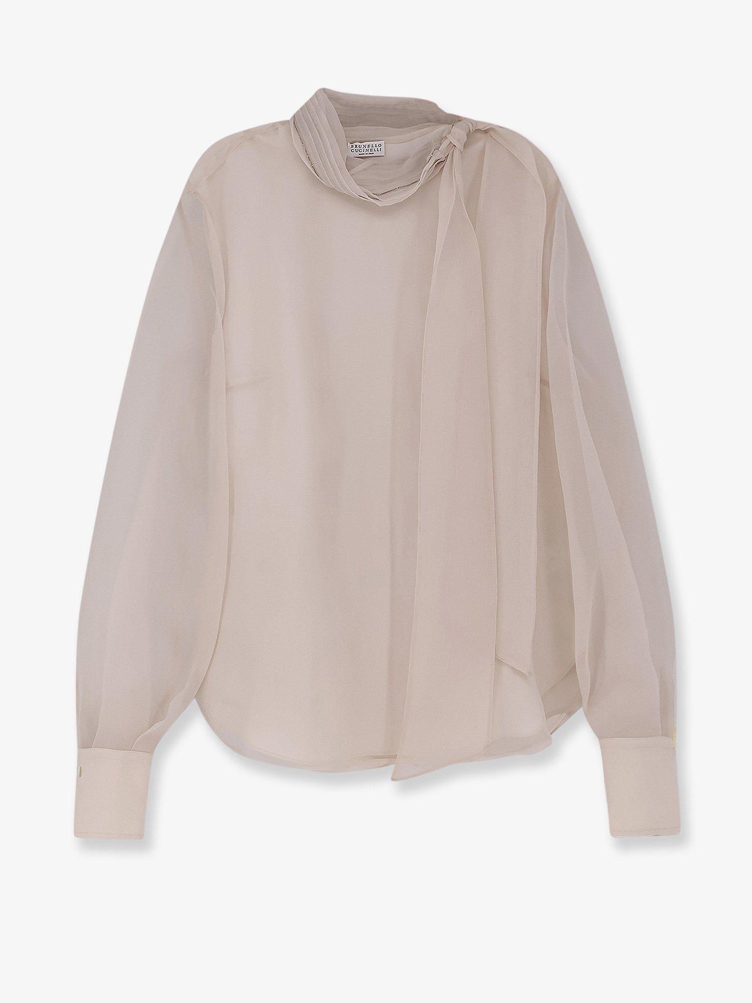 Silk organza shirt with Monili profile