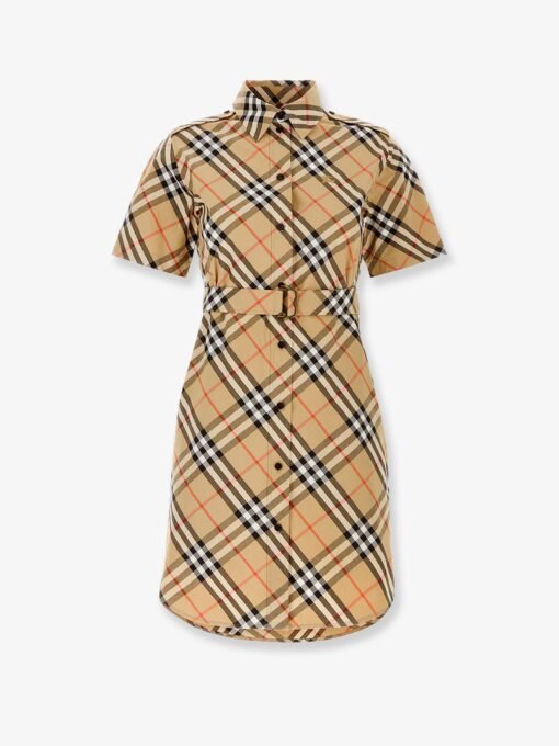Chemisier cotton dress with Check print