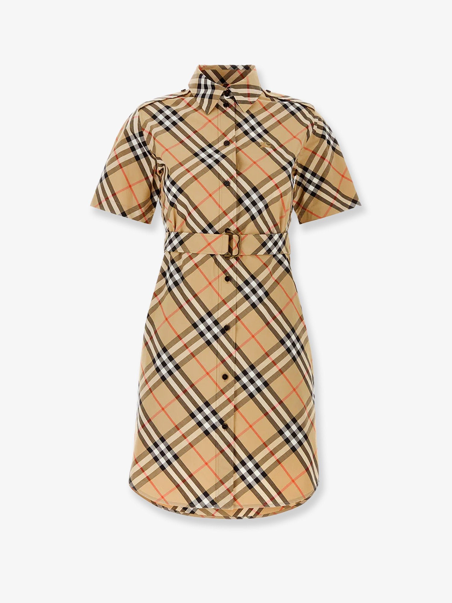 Chemisier cotton dress with Check print