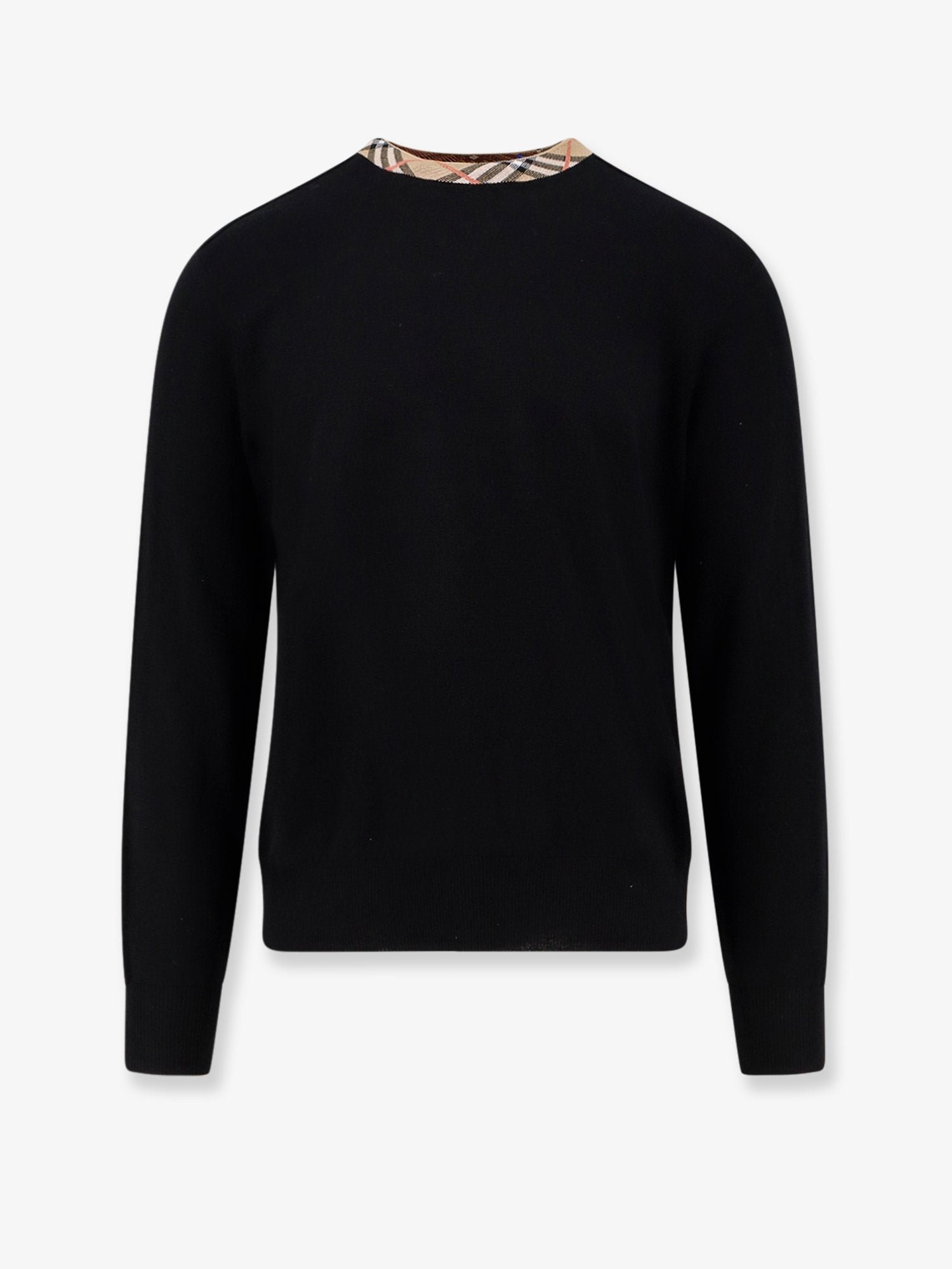 Wool sweater with Check profiles