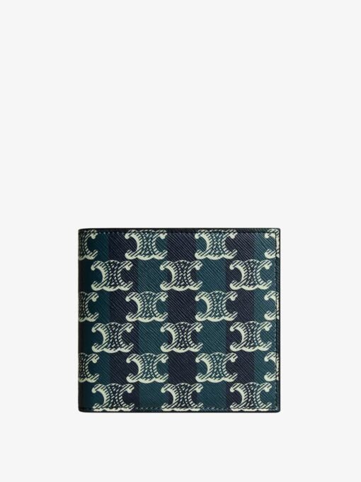 Bi-Fold Triomphe canvas and leather wallet