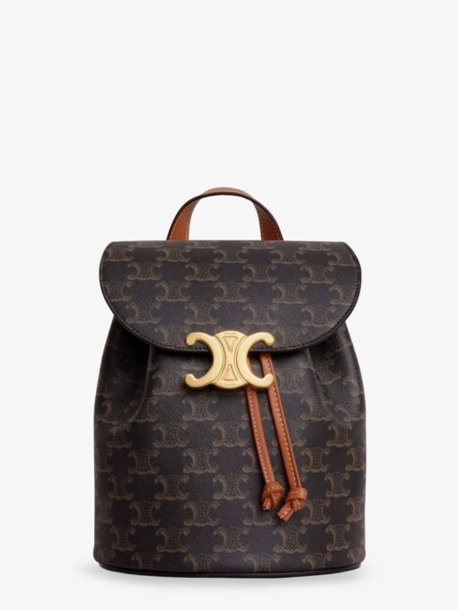 Bonnie coated canvas backpack with Triomphe logo on the front