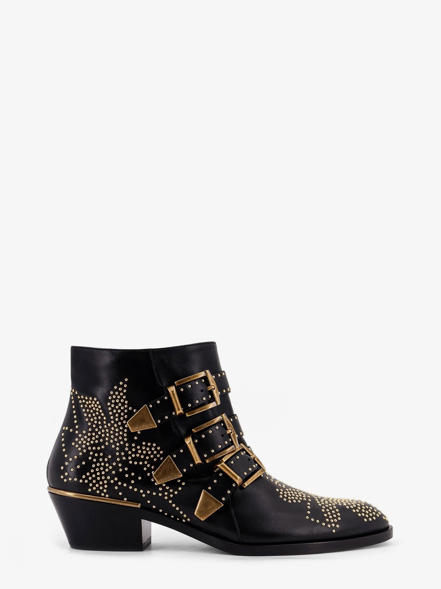 Susan leather boots with metal details