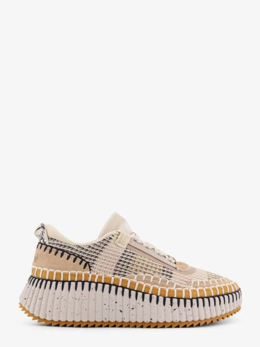 Nama low-top mesh sneakers with suede inserts