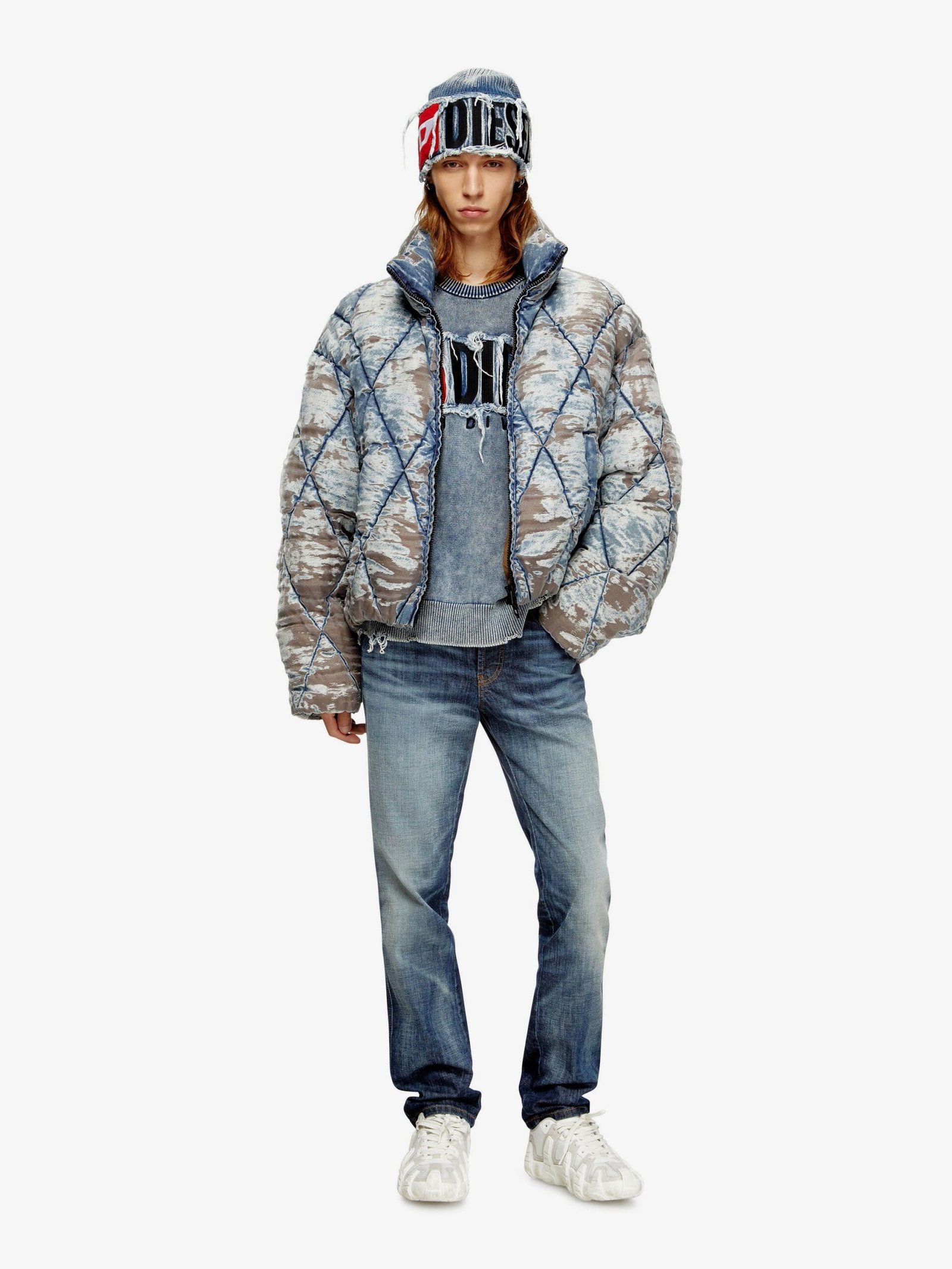 W-Kons down jacket with distressed effect - Image 2