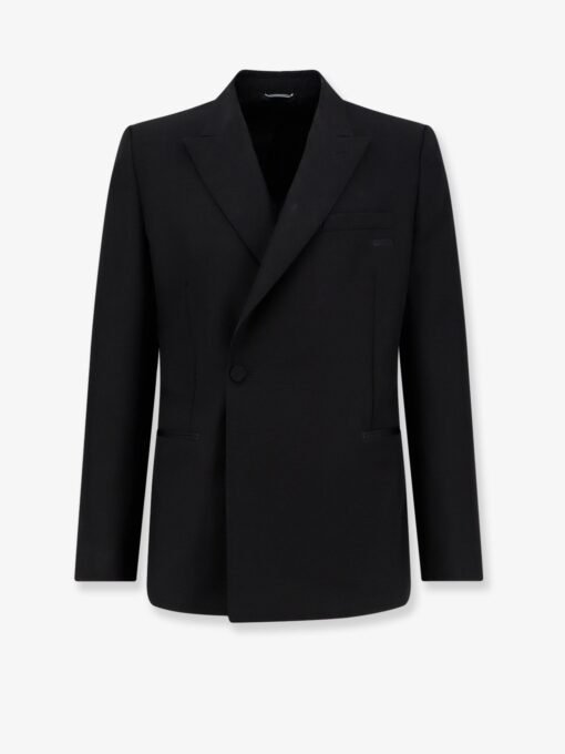 Oblique vigin wool and mohair blazer