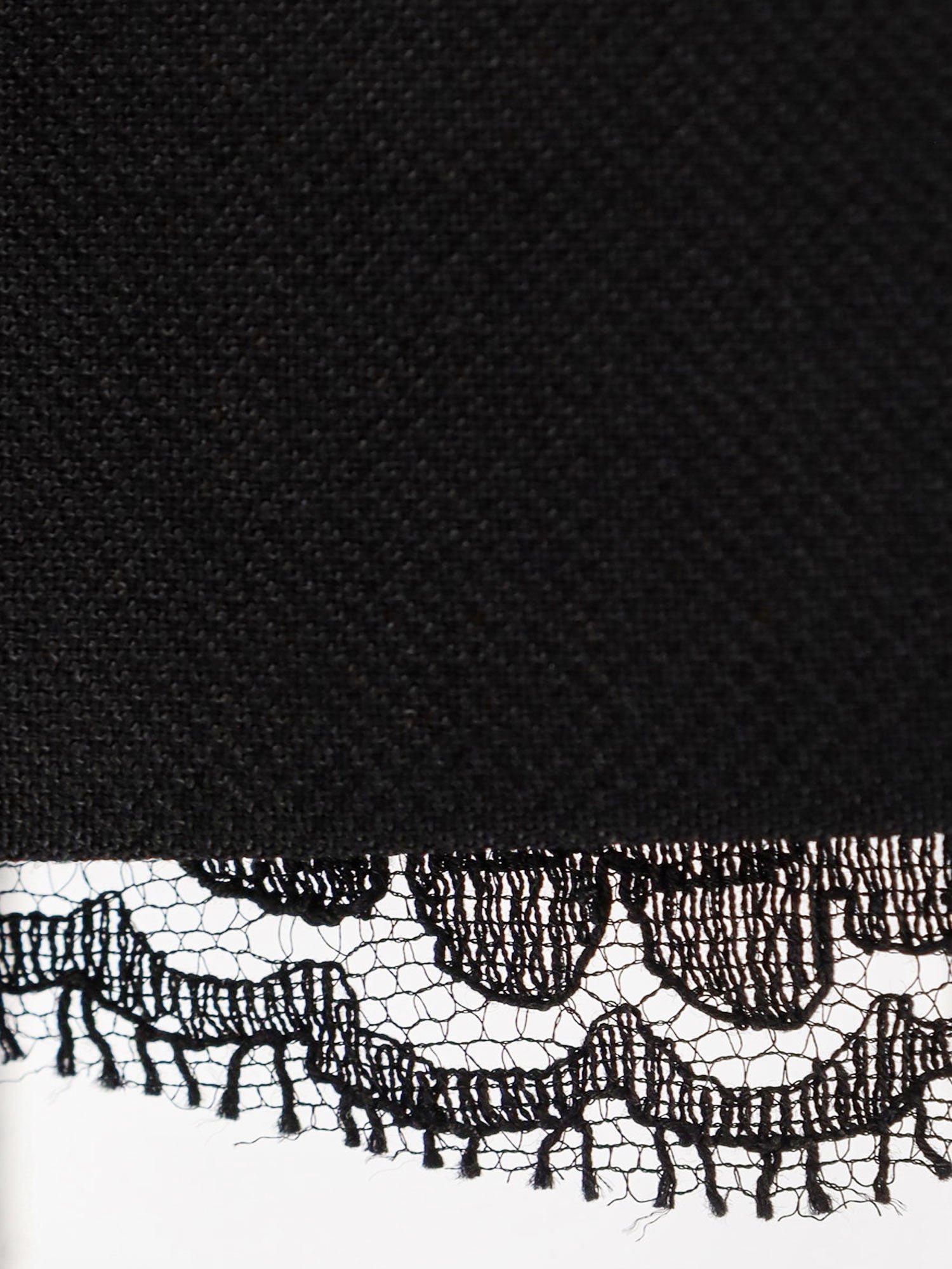 Virgin wool miniskirt with lace detail - Image 3