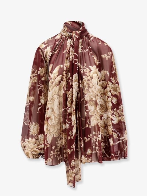 Chiffon shirt with Rose print