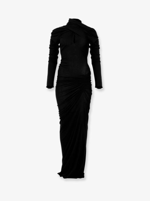 Grès stretch cotton long dress