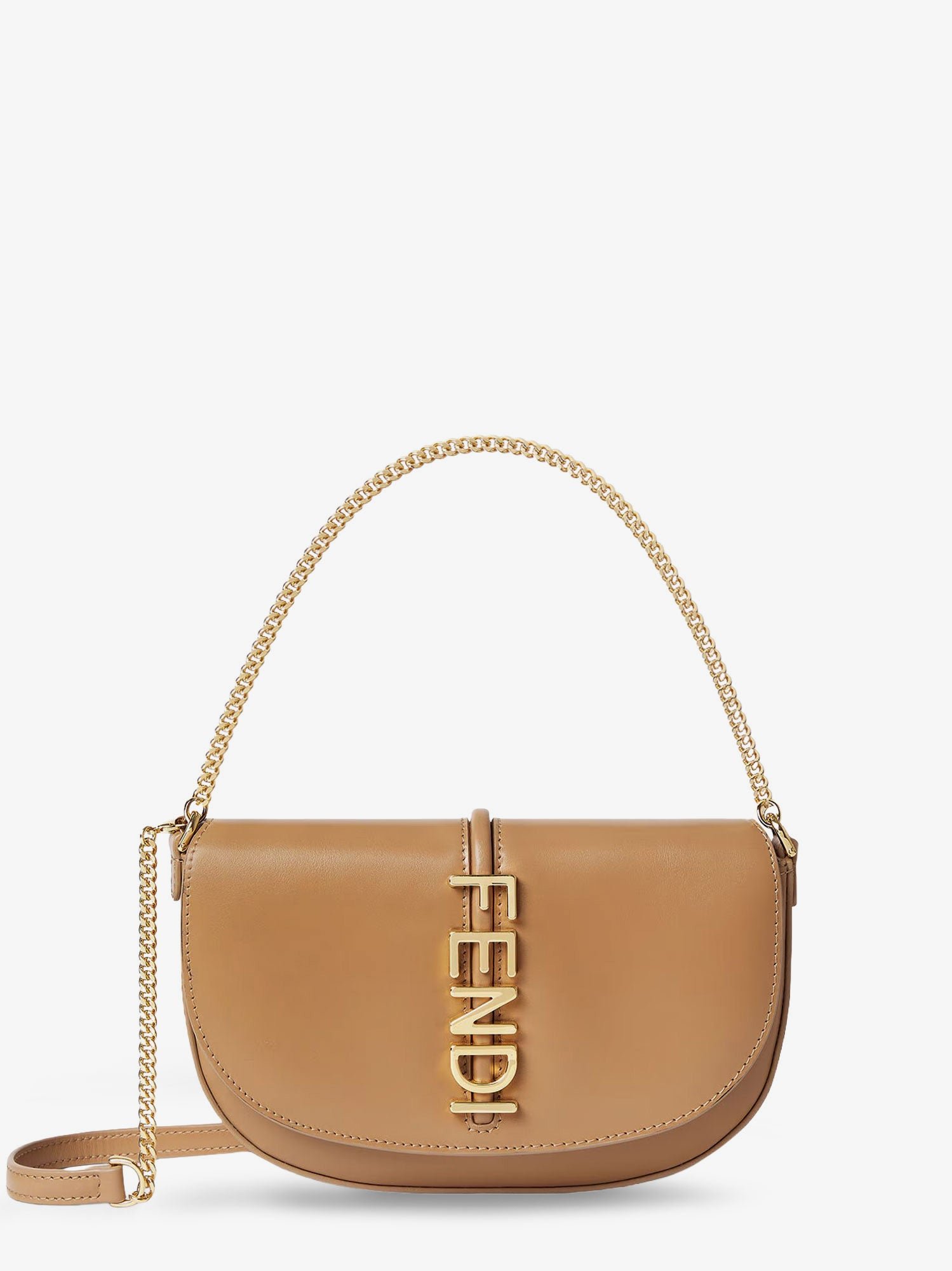 Wallet on Chain Fendigraphy leather shoulder bag