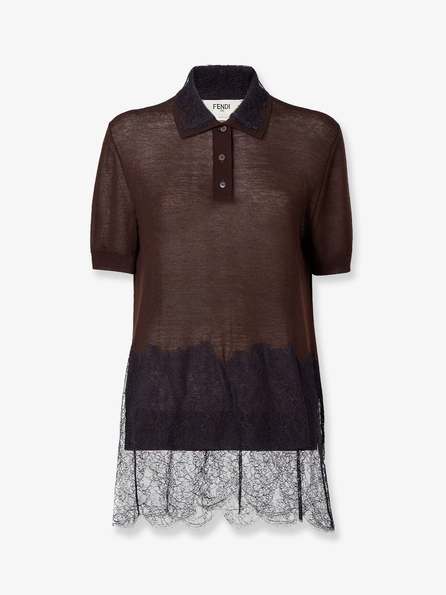Lingerie cashmere and silk polo shirt