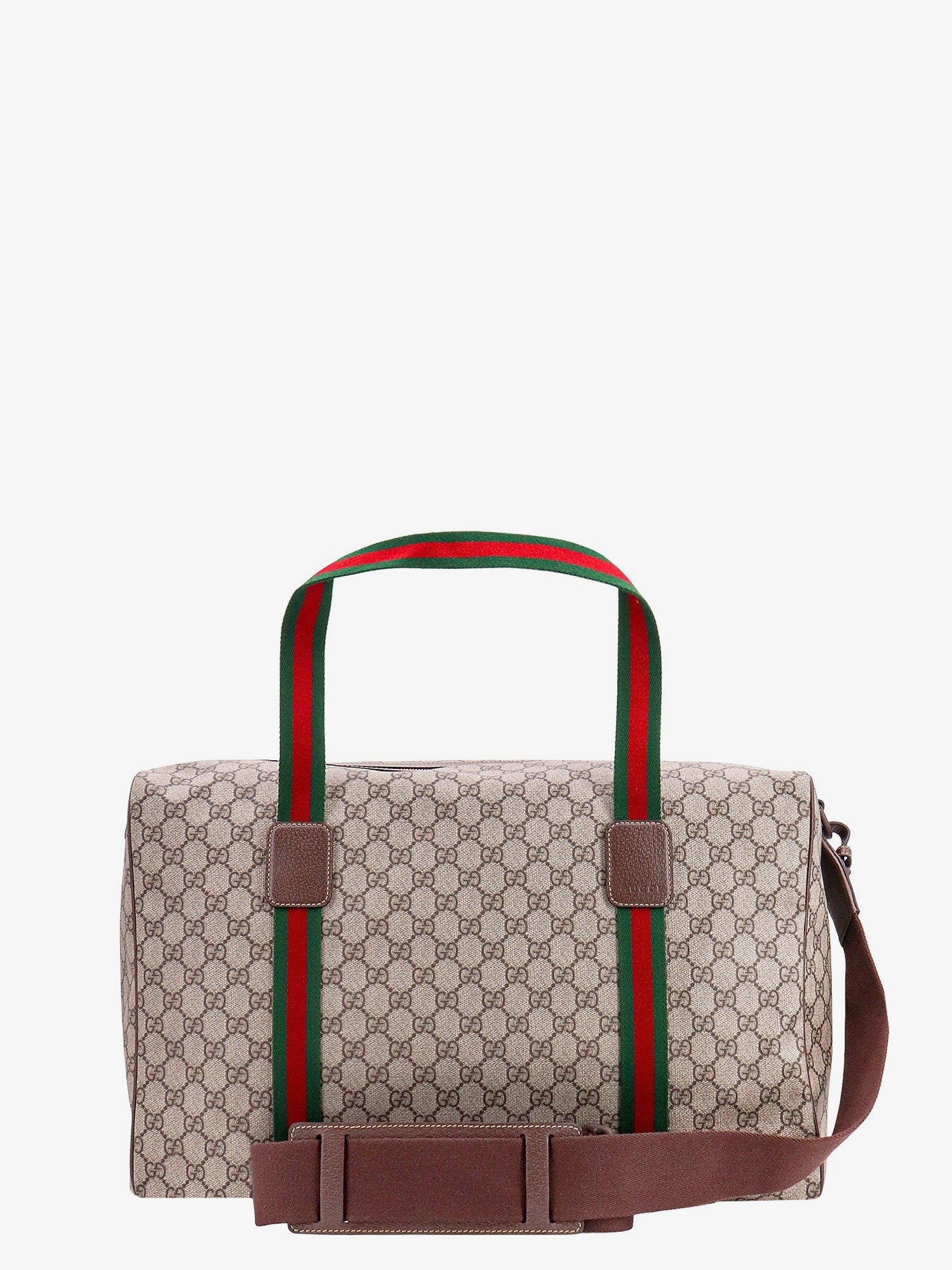 GG Supreme Fabric and leather travel bag with Web detail - Image 3
