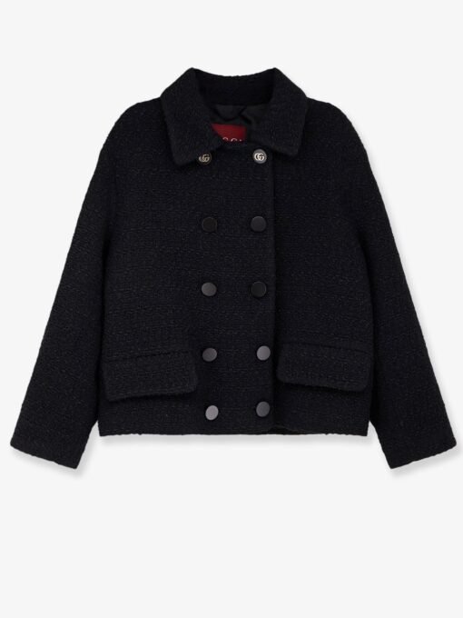 Wool tweed double-breasted blazer