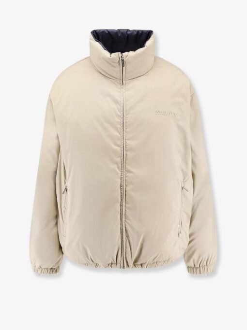 Reversible nylon down jacket