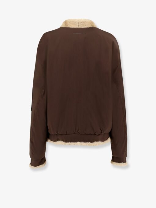 Reversible nylon and faux shearling bomber jacket - Image 2