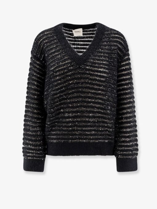 Wool blend sweater with sequins