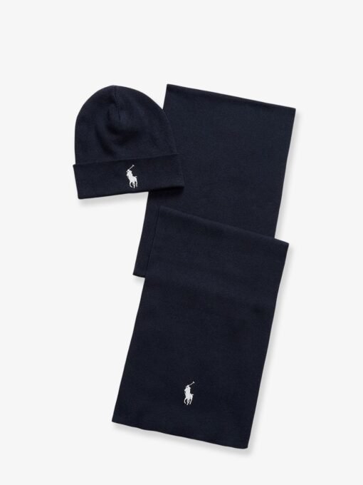 Cotton hat and scarf set