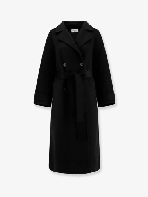 Savile double-breasted wool coat