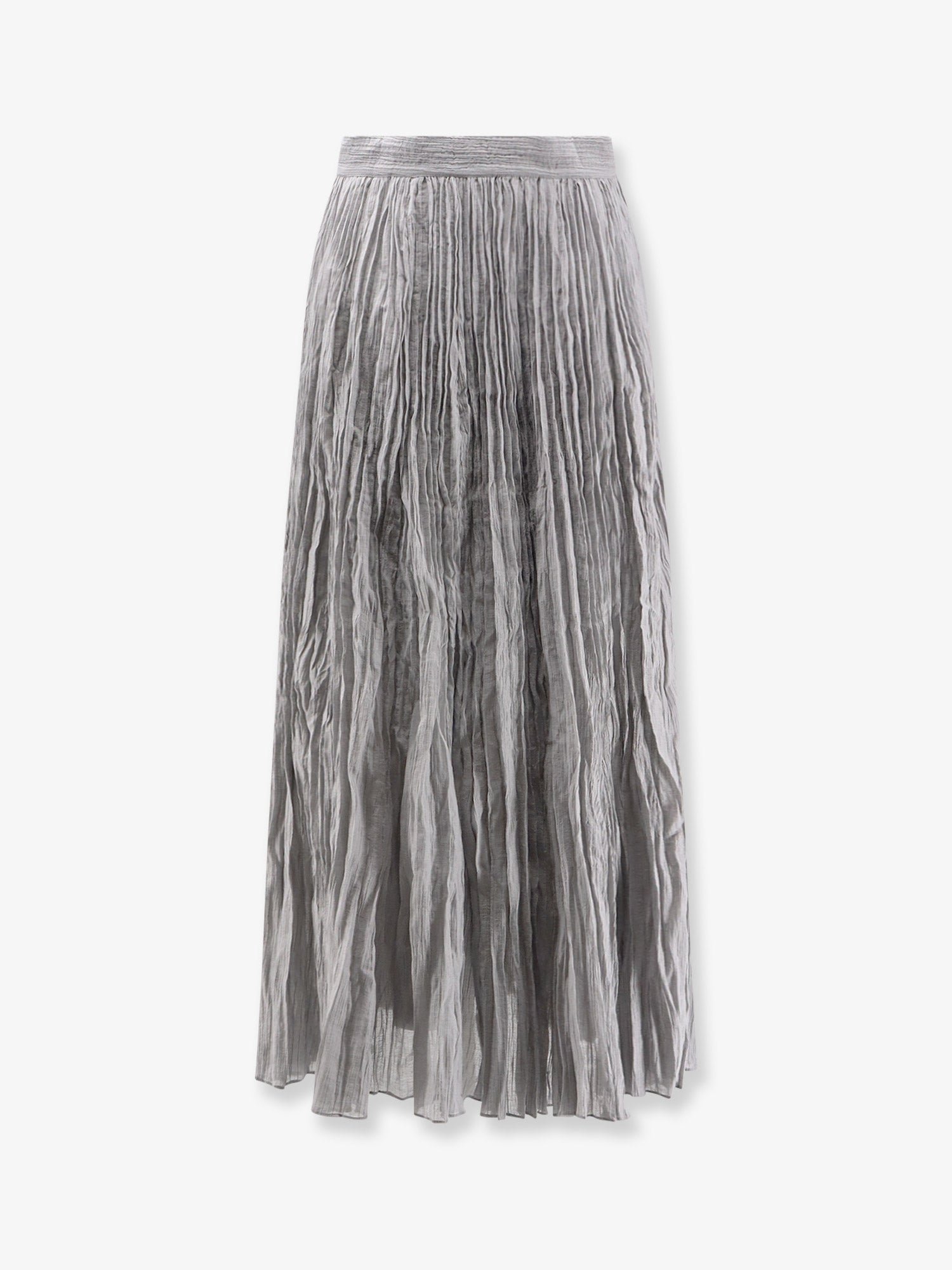 Crinkled Plissé cotton skirt