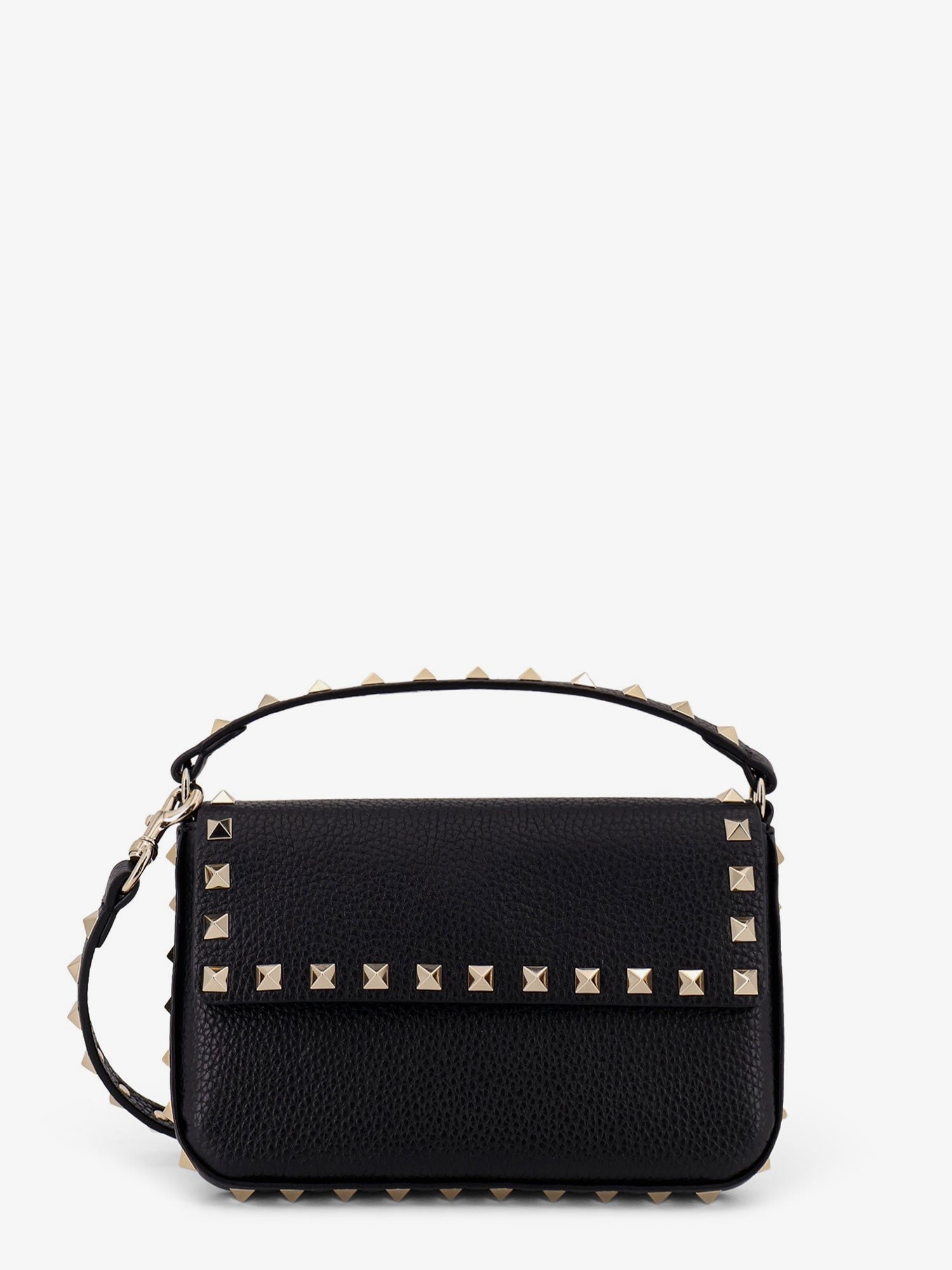 Rockstud leather shoulder bag