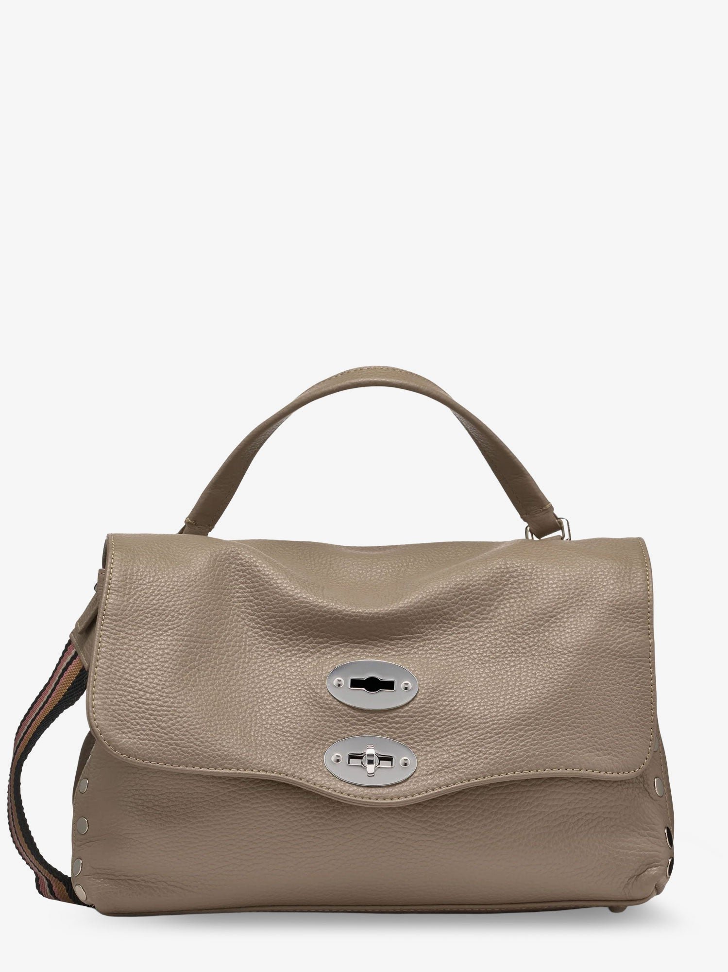 Postina S leather crossbody bag with double shoulder strap