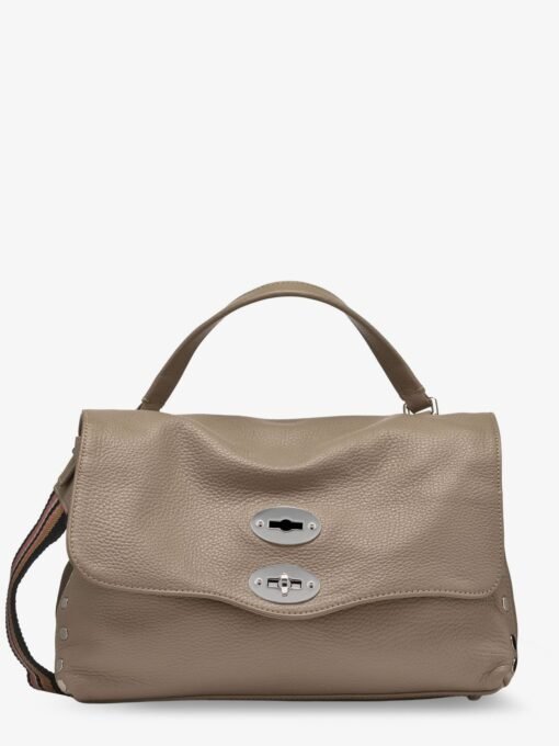 Postina S leather crossbody bag with double shoulder strap