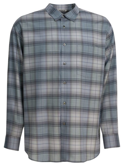 Check wool shirt