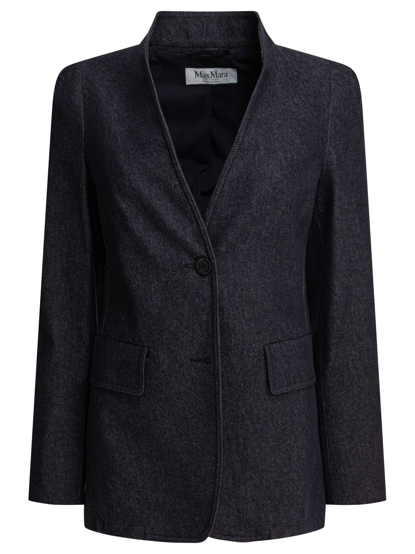 Denim-effect blazer