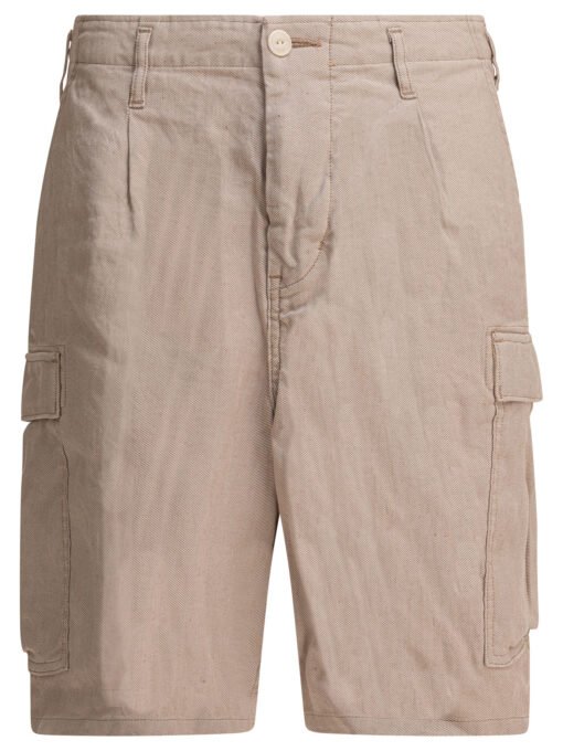 Linen cargo shorts
