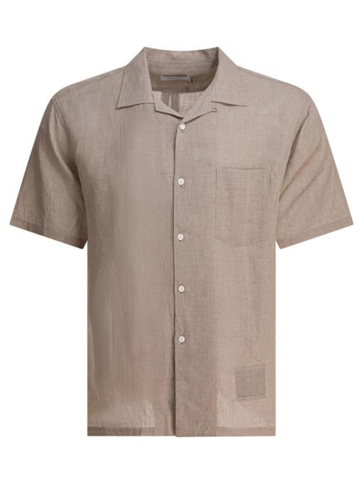 "Voyager" oxford linen shirt