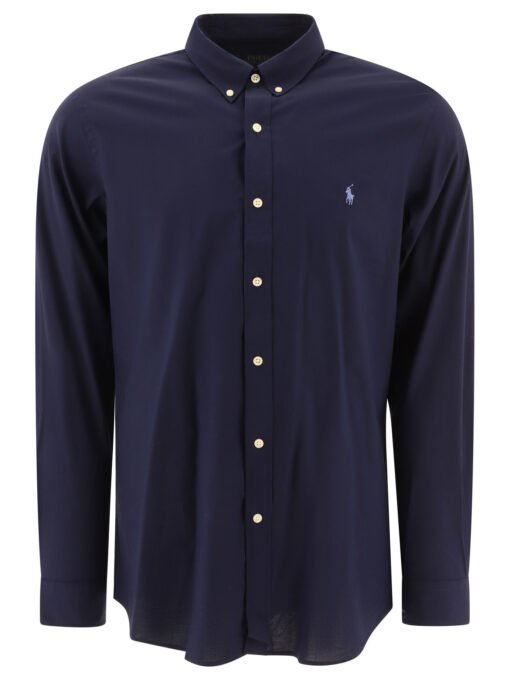 Slim-fit stretch poplin shirt
